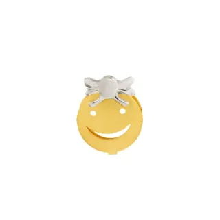 Pingente de ouro 18k menina laço ouro branco