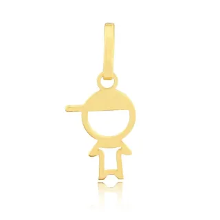 Pingente de ouro 18k menino / filho liso