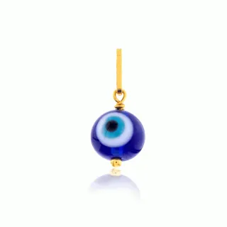 Pingente de ouro 18k olho grego 3d
