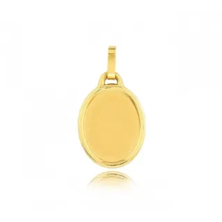 Pingente De Ouro 18k Placa Oval