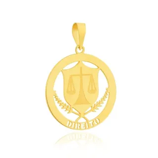 Pingente de ouro 18k profissão Direito