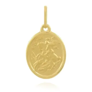 Pingente de ouro 18k São Jorge