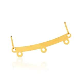 Pingente de ouro 18k canga / separador para 3 pecas