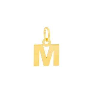 Pingente letra de ouro 18k M