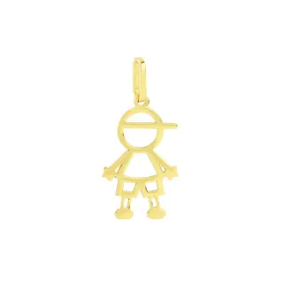 Pingente menino de ouro 18k filho Joy
