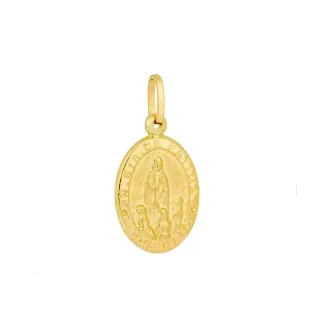 Pingente Nossa Senhora de Fátima ouro 18k duplo