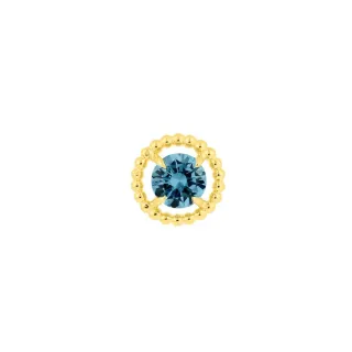 Pingente ponto de luz ouro 18k pedra azul bolinhas