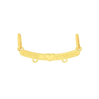Pingente separador de ouro 18k amor eterno para dois