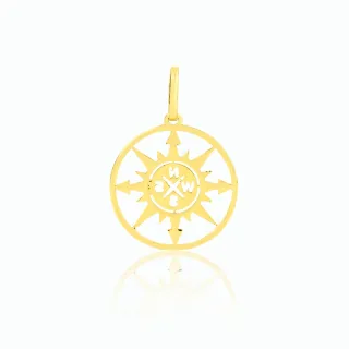  Pingente de ouro 18k Rosa dos Ventos Wanderlust