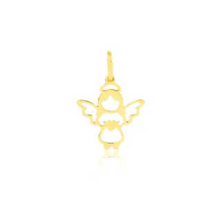 Pingente anjo da guarda de ouro 18k menina