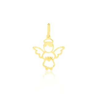Pingente anjo da guarda de ouro 18k menino