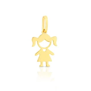 Pingente de ouro menina 18k minha pequena