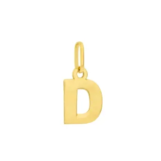 Pingente letra D de ouro 18k 