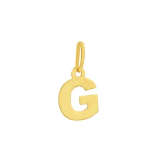 Pingente letra G de ouro 18k