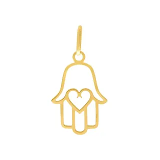 Pingente Mão de Fátima de ouro 18k