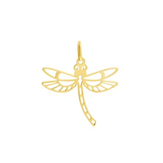 Pingente libélula de ouro 18k