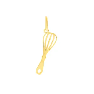 Pingente de ouro 18k fouet gastronomia culinária