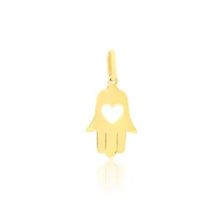 Pingente de ouro 18k Mão de Fátima