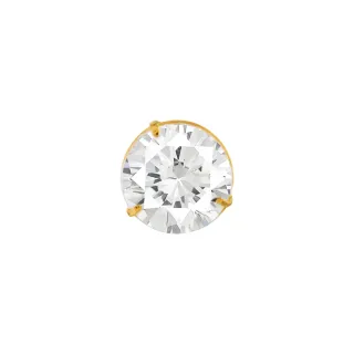 Pingente de ouro 18k ponto de luz grande 9mm