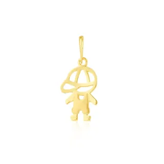 Pingente de ouro menino 18k delicado petit