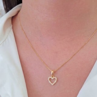 Pingente de ouro coração 18k petit