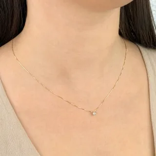 Pingente moissanite ponto de luz 4mm ouro 18k