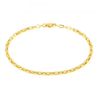 Pulseira de ouro 18k - masculina - malha cartier