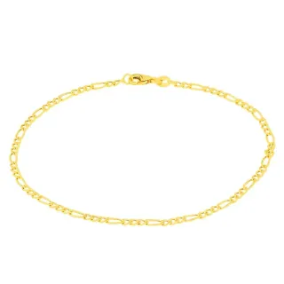 Pulseira de Ouro 18k elo Grumet 3x1