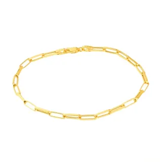 Pulseira de ouro 18k masculina - malha cartier 1mm