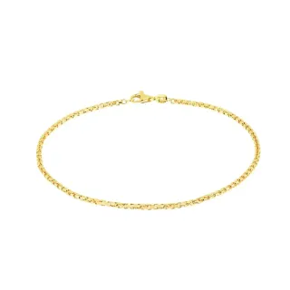 Pulseira de ouro 18k masculina 21cm cartier square