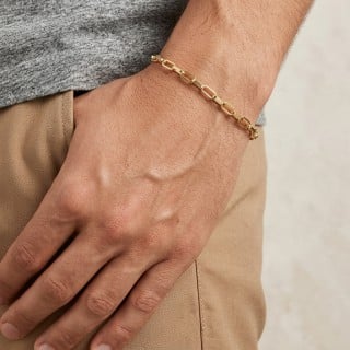 Pulseira De Ouro 18k Masculina cartier 21cm