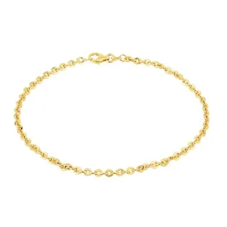 Pulseira de ouro 18k masculina elo bailarina médio