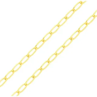 Pulseira de ouro masculina 18k elos iguais 21cm