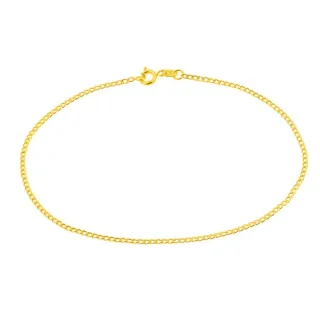 Pulseira de ouro masculina fina grumet