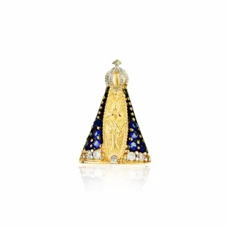 Pingente Nossa Senhora Aparecida de ouro 18K XXI