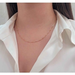 Corrente de ouro 18k Veneziana 45 cm 