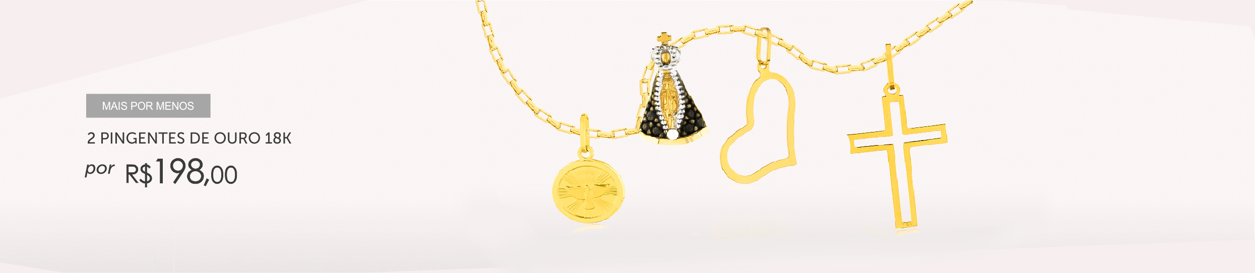 Promoção dois pingentes de ouro